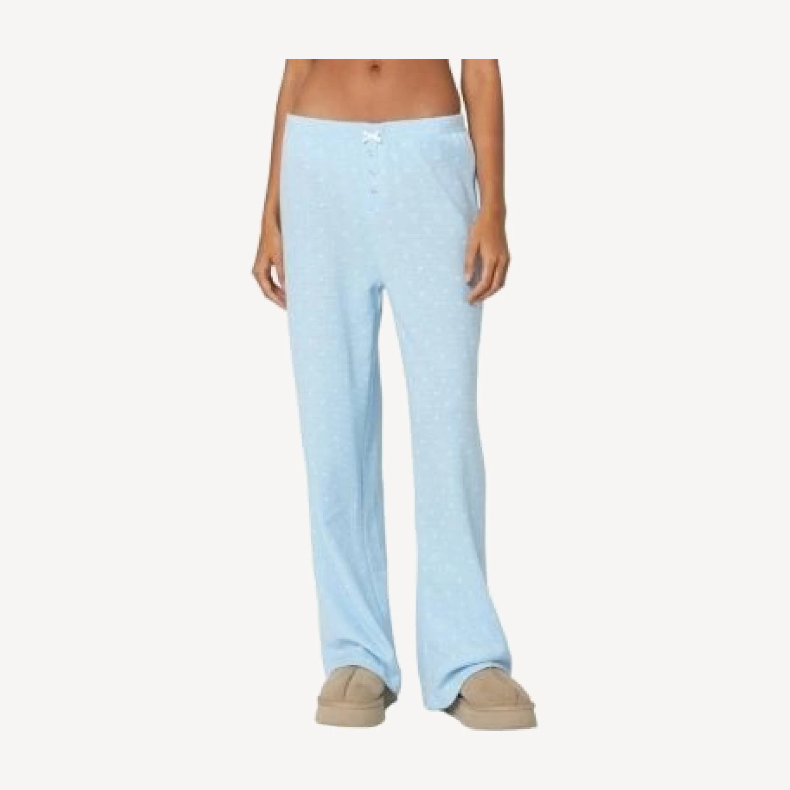Edikted Petal Printed Waffle Pants