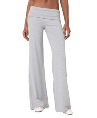Edikted Wide Leg Fold Over Pants