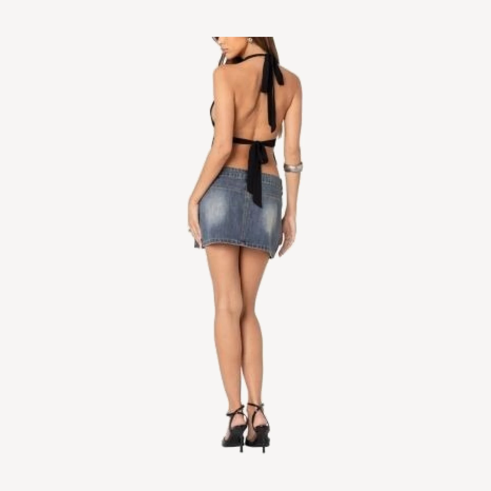 Edikted Ethereal Sheer Chiffon Halter Top