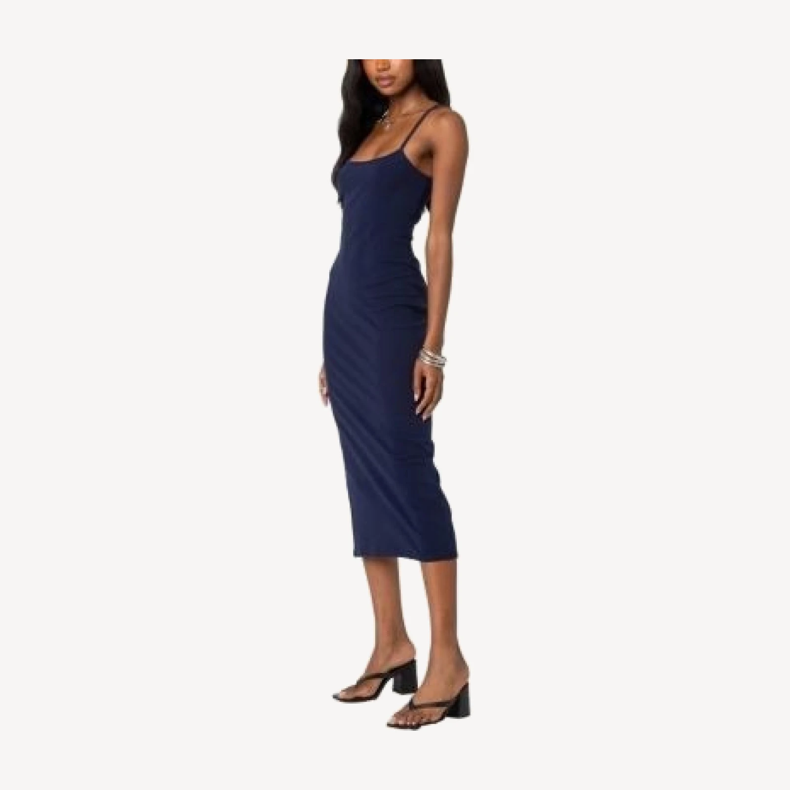 Edikted Air Back Slitted Midi Dress