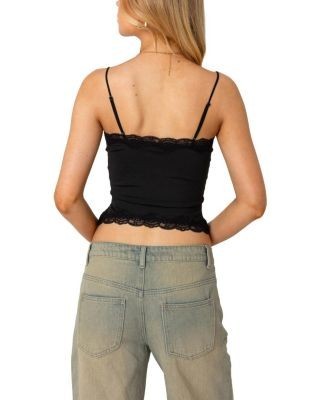 Edikted Cruella Lace Trim Tank Top