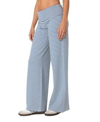 Edikted Lilah Striped Fold Over Pants