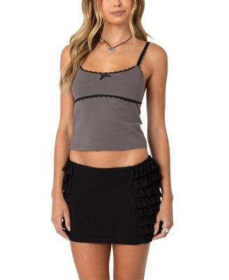 Edikted Elin Lace Trim Tank Top