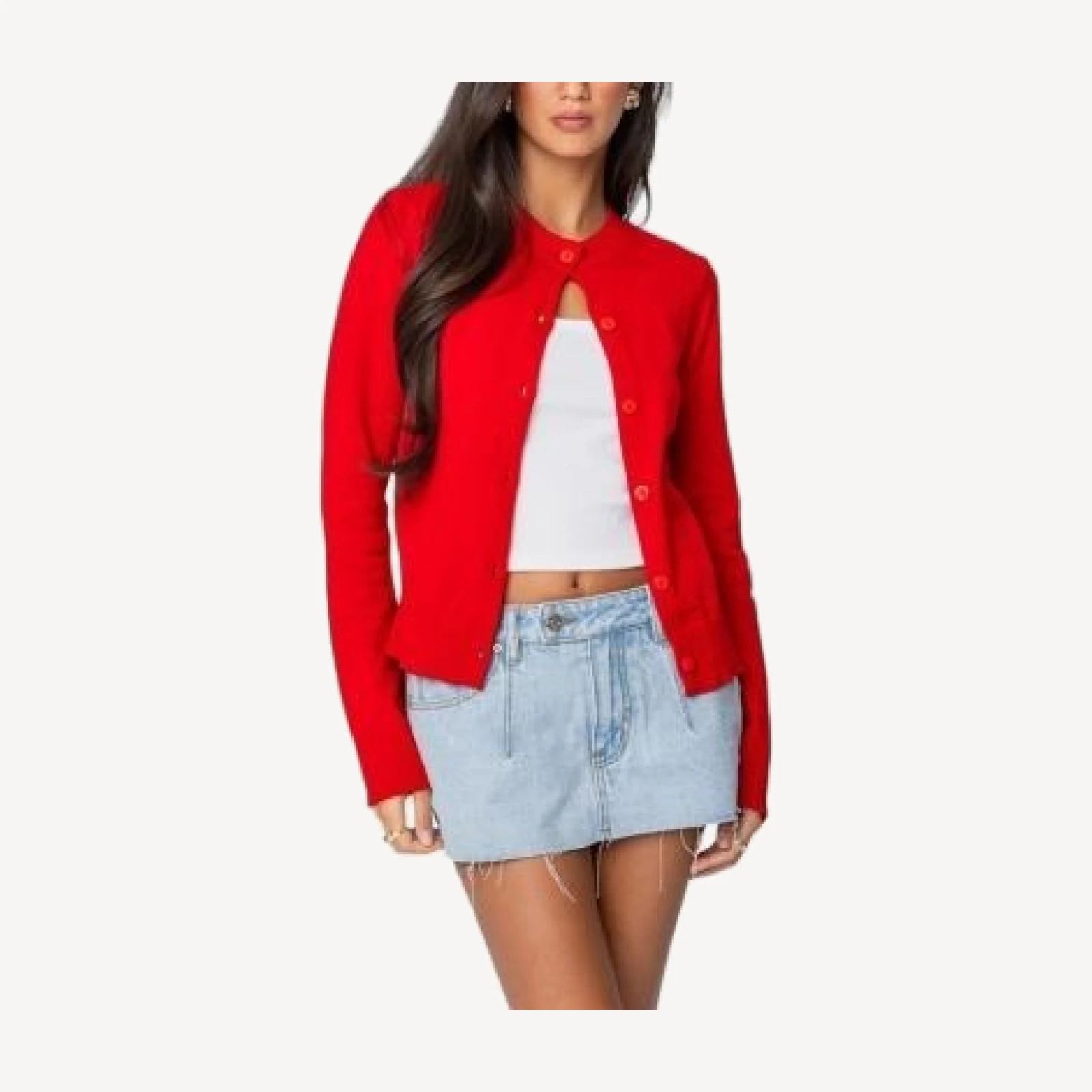 Edikted Hollie Button Up Cardigan