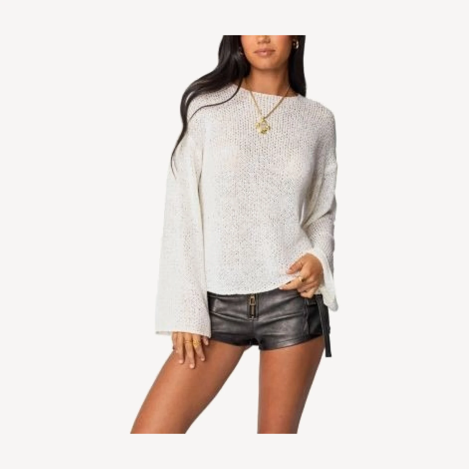 Edikted Drop Shoulder Light Knit Sweater
