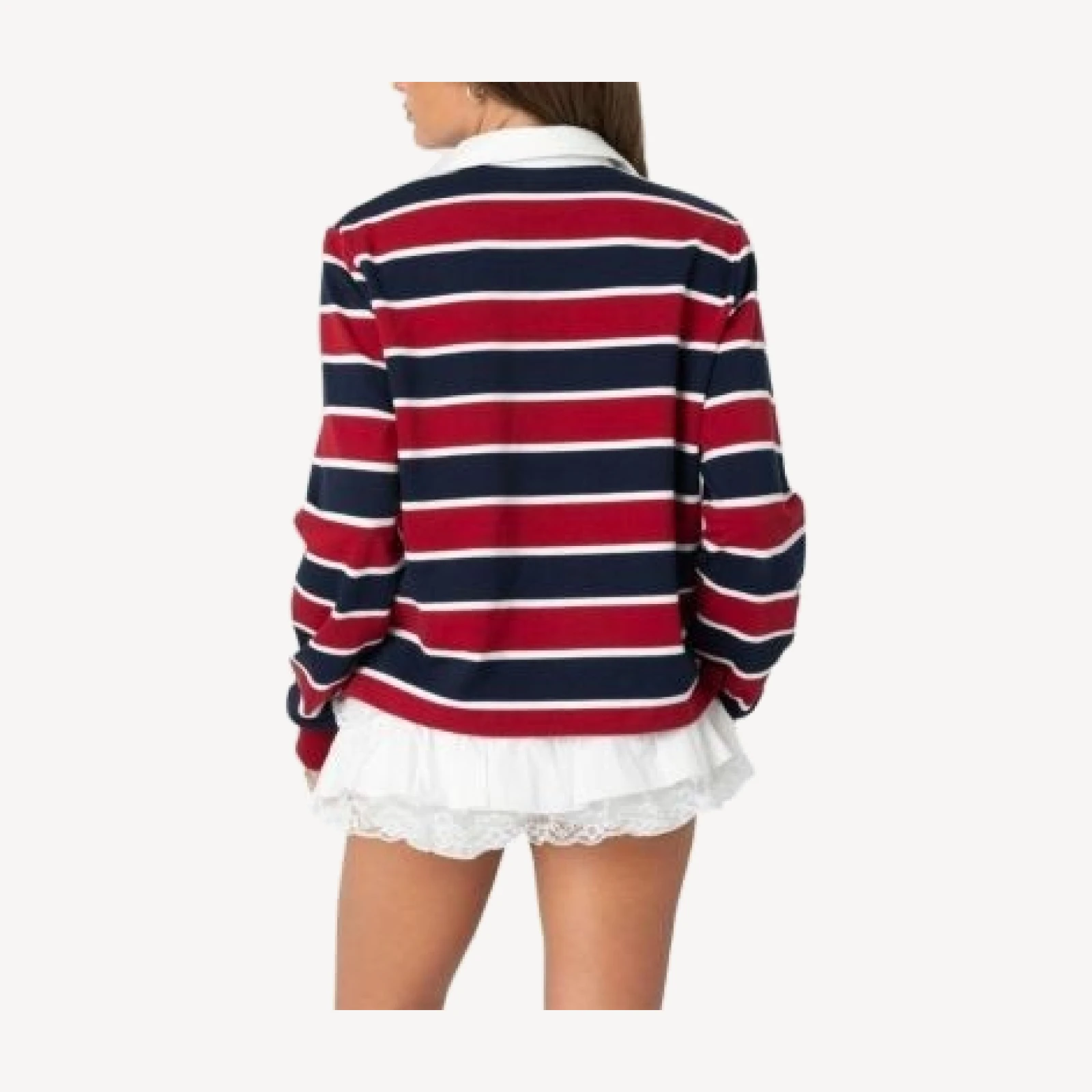 Edikted Hanna Striped Collared Shirt