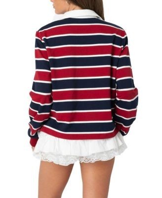 Edikted Hanna Striped Collared Shirt