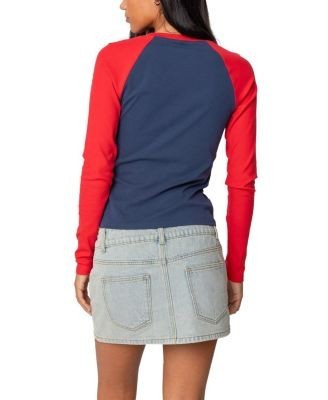 Edikted Tommi Raglan Long Sleeve T-Shirt