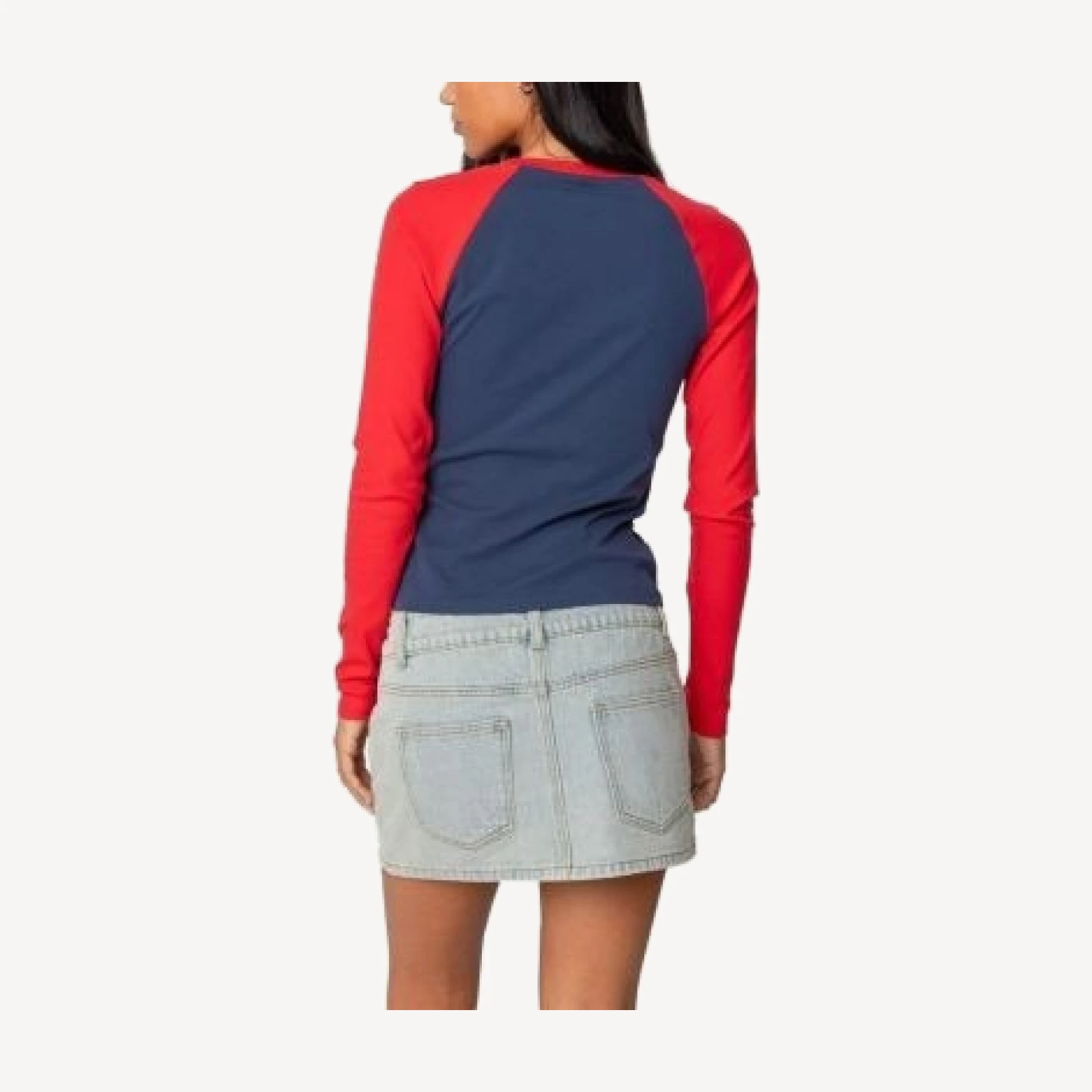 Edikted Tommi Raglan Long Sleeve T-Shirt