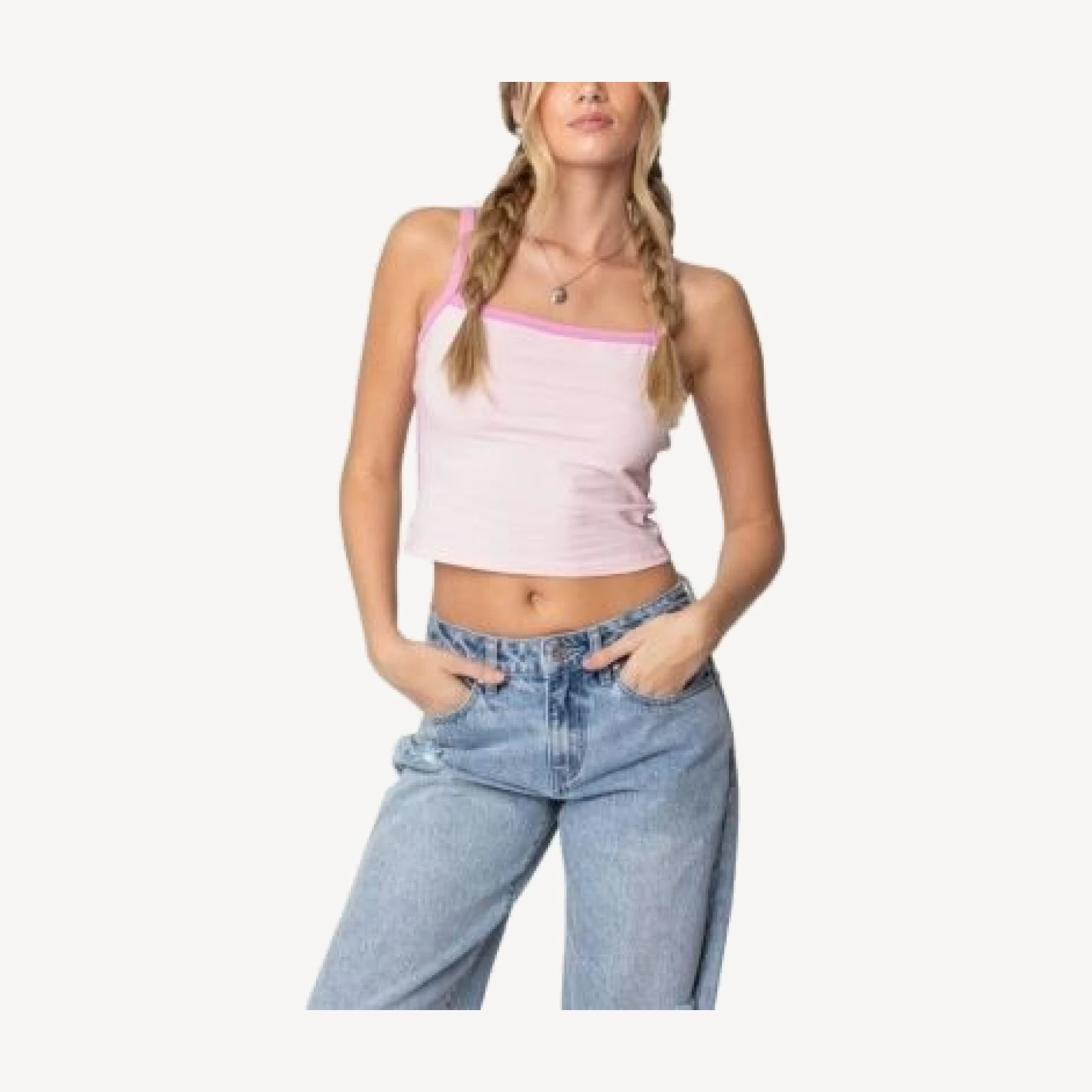Edikted Francesca Contrast Tank Top