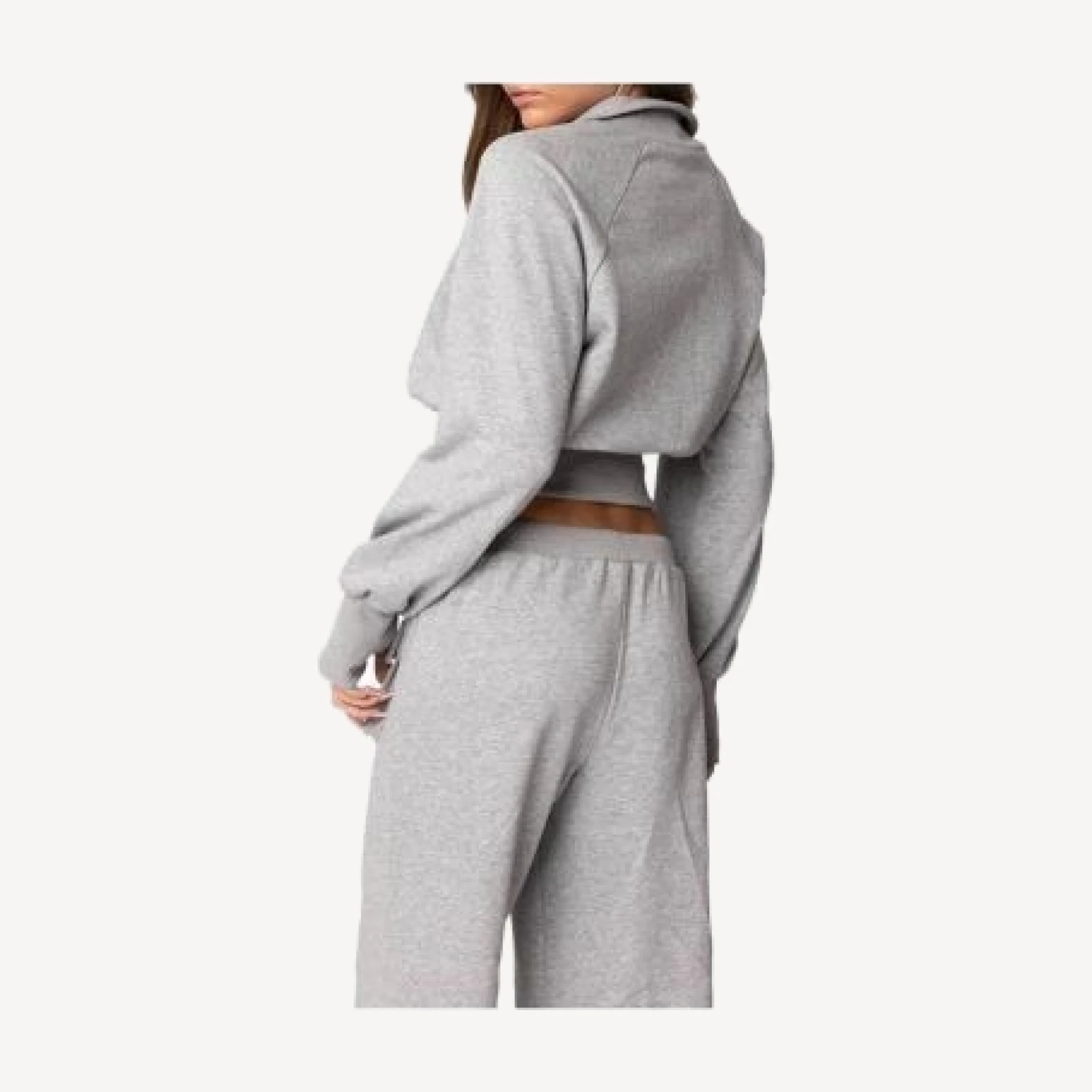 Edikted Bailey French Terry Quarter Zip Top