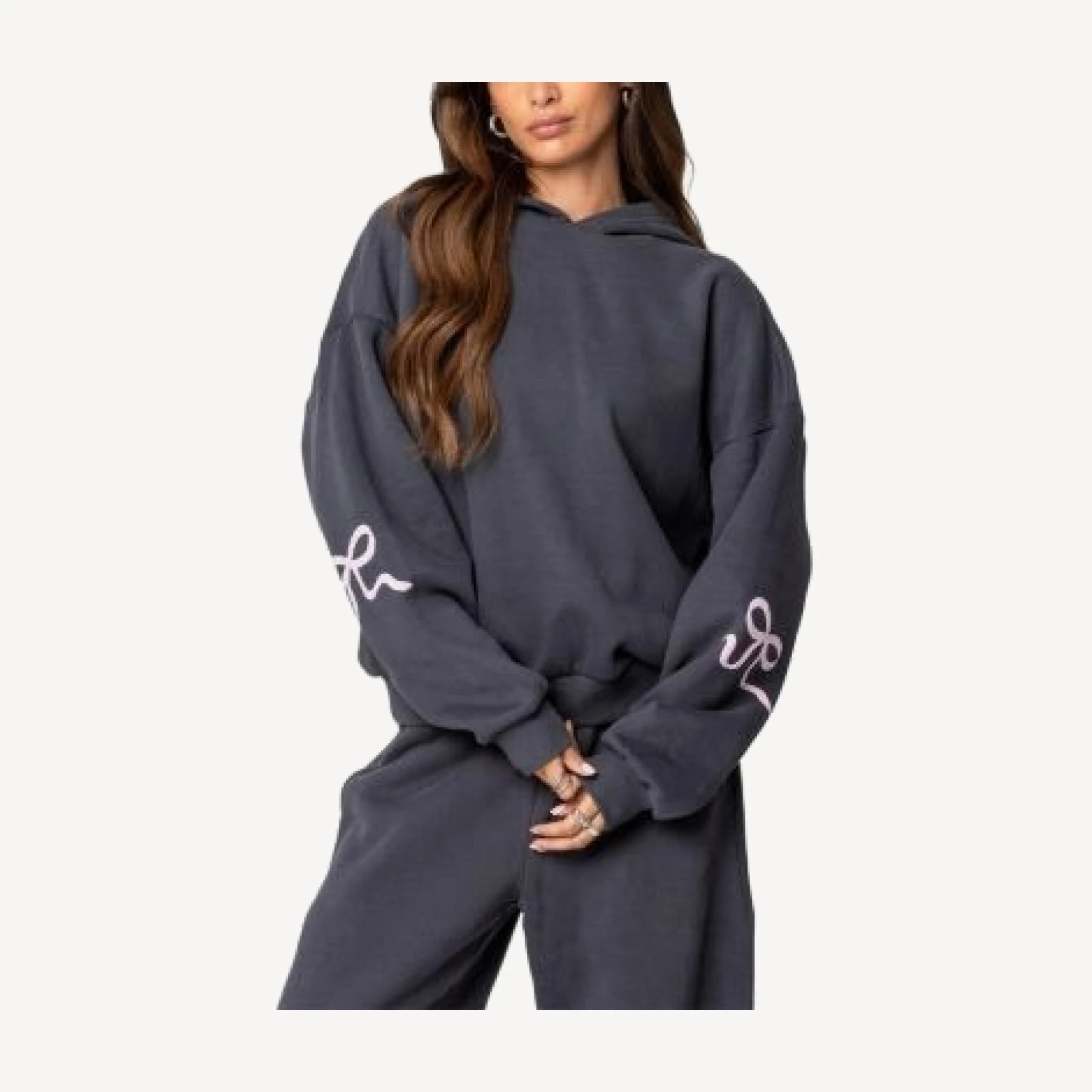 Edikted Bonney Bow Detail Hoodie