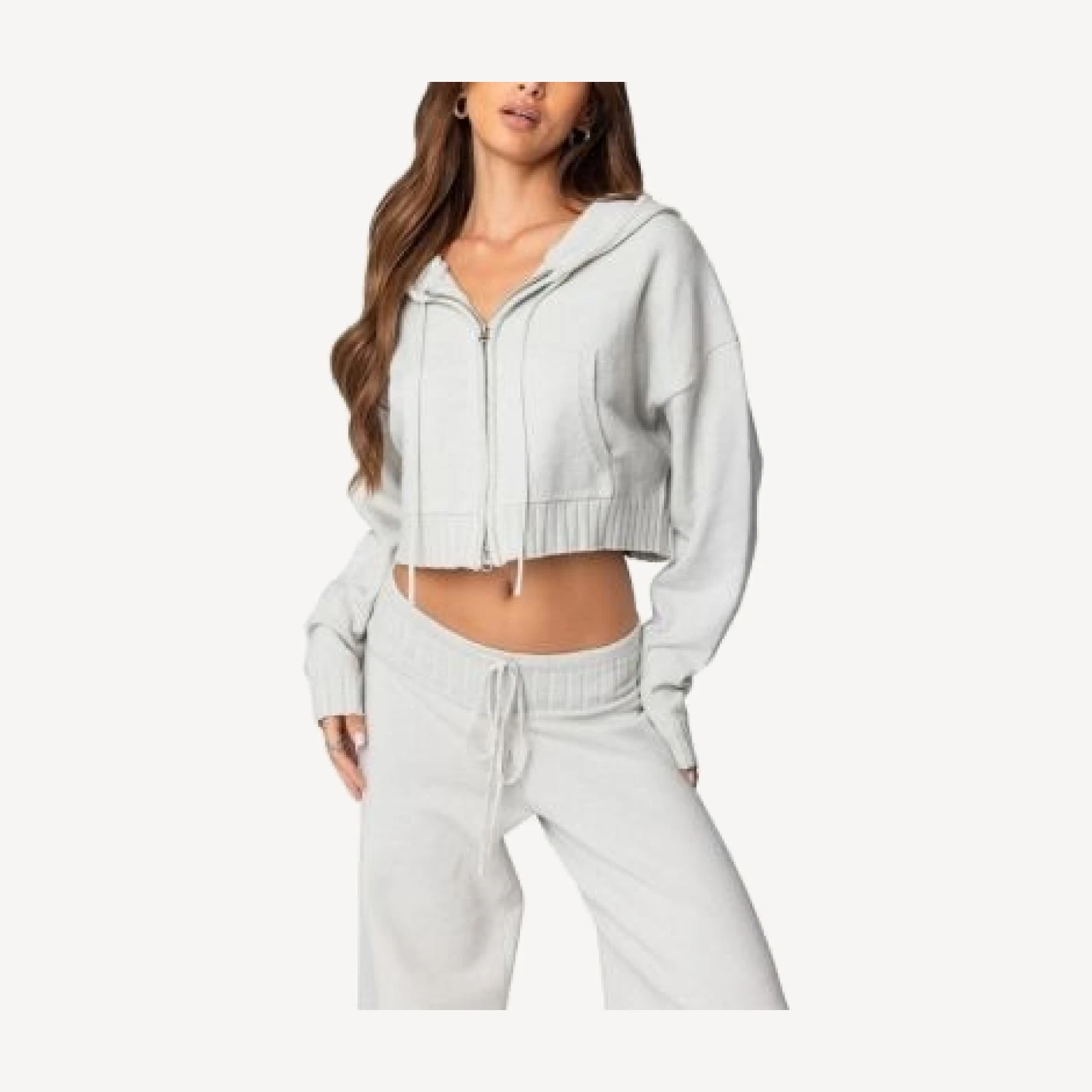 Edikted Russell Knit Hooded Cardigan