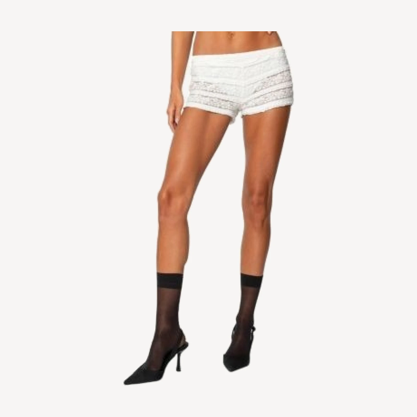 Edikted Maisley Sheer Lace Shorts