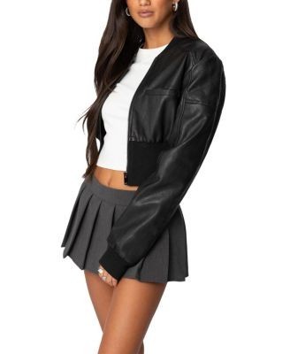 Edikted Cropped Bomber Jacket