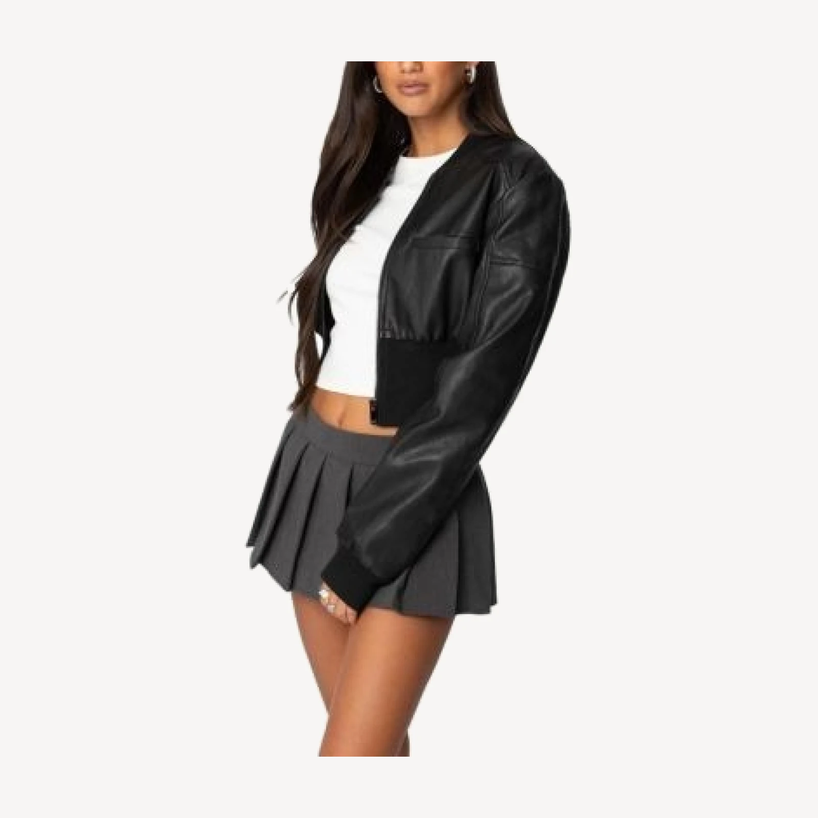 Edikted Cropped Bomber Jacket
