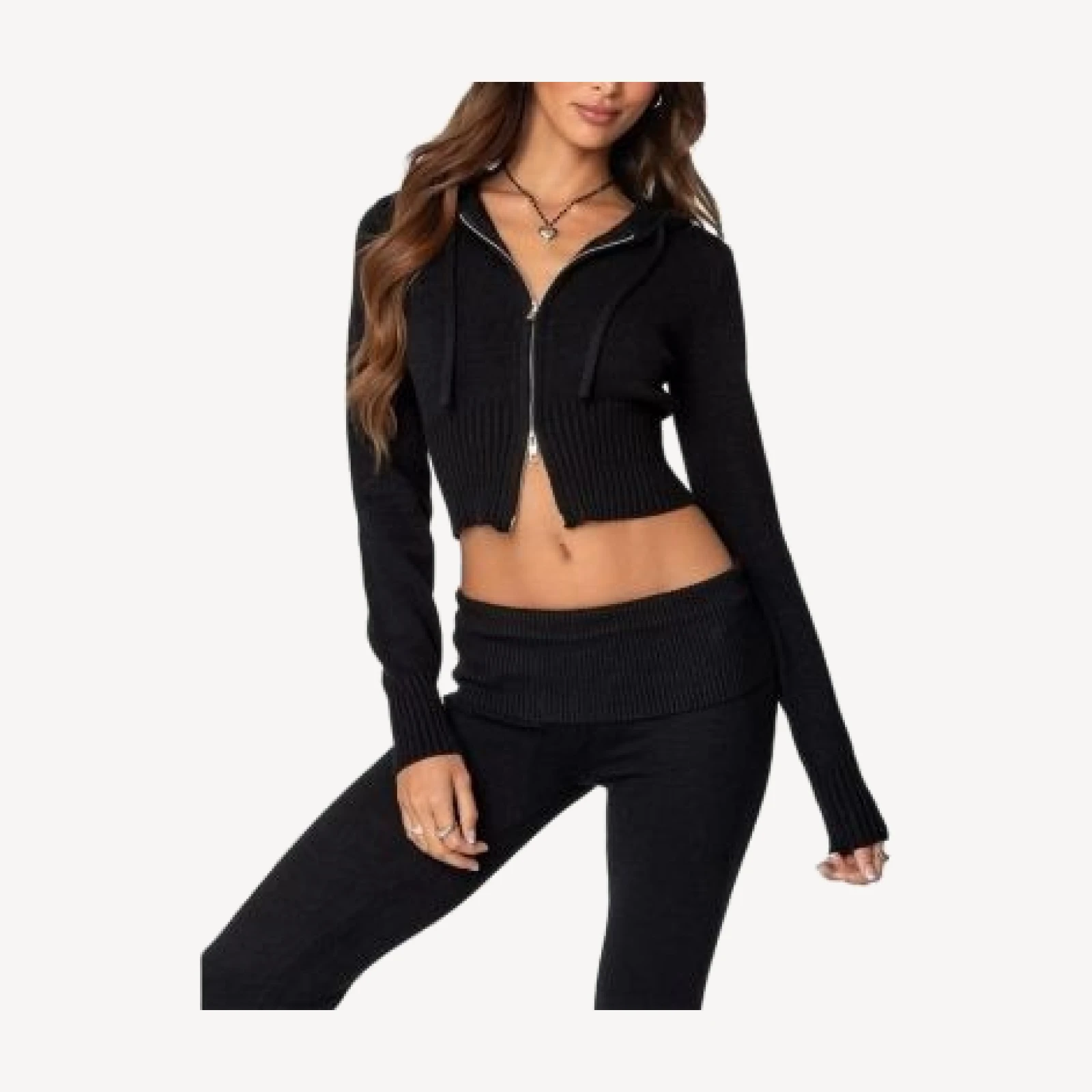 Edikted Desiree Knitted Hooded Cardigan