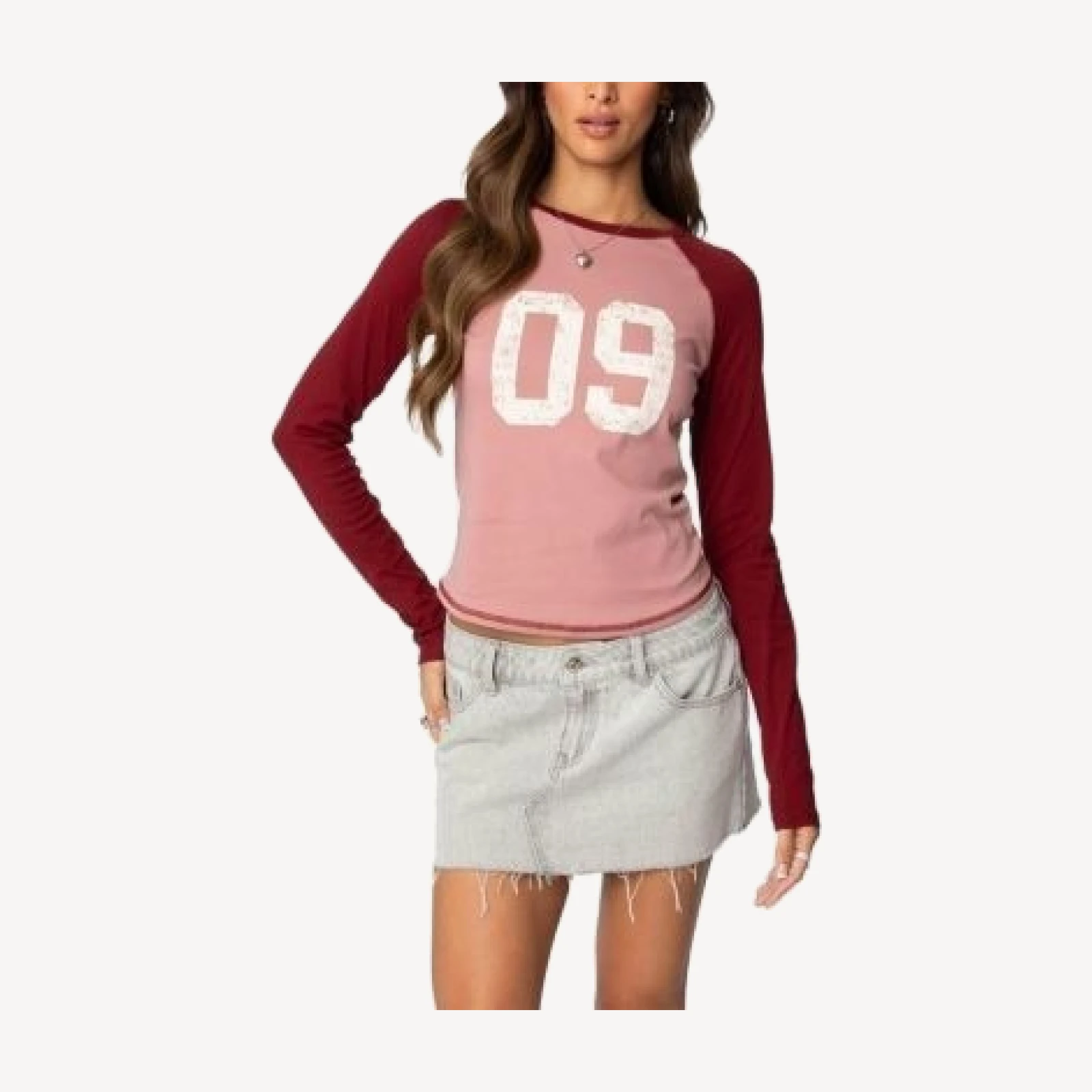 Edikted 09 Raglan Long Sleeve T Shirt