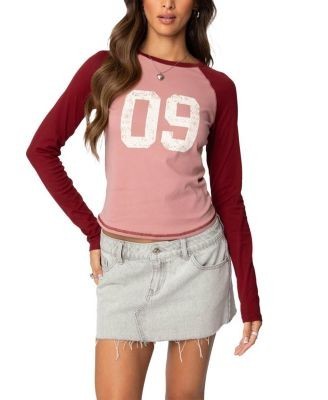Edikted 09 Raglan Long Sleeve T Shirt