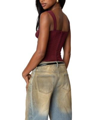 Edikted Marcella Wide Strap Mesh Corset