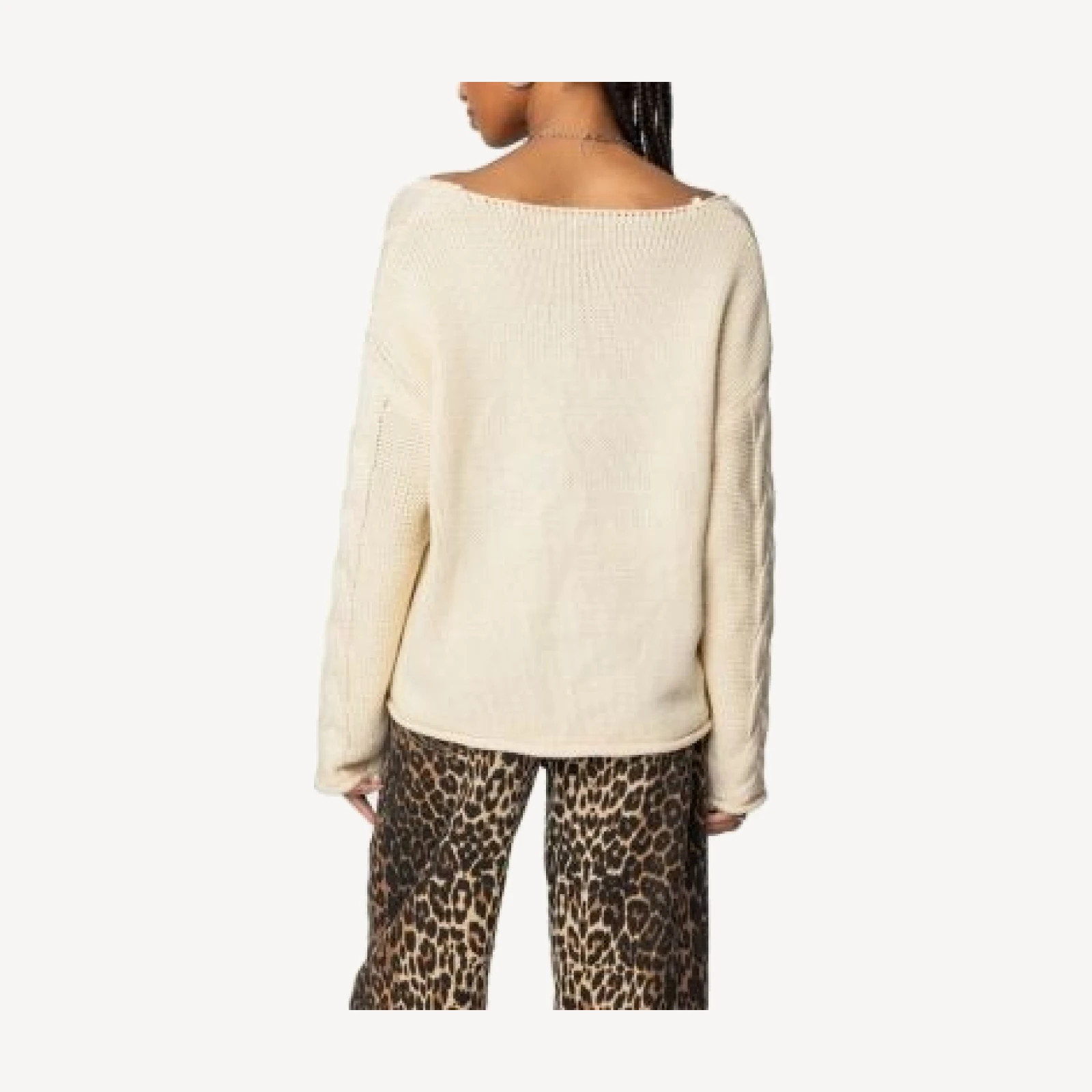 Edikted Inga Oversized Cable Knit Sweater