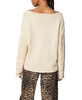 Edikted Inga Oversized Cable Knit Sweater