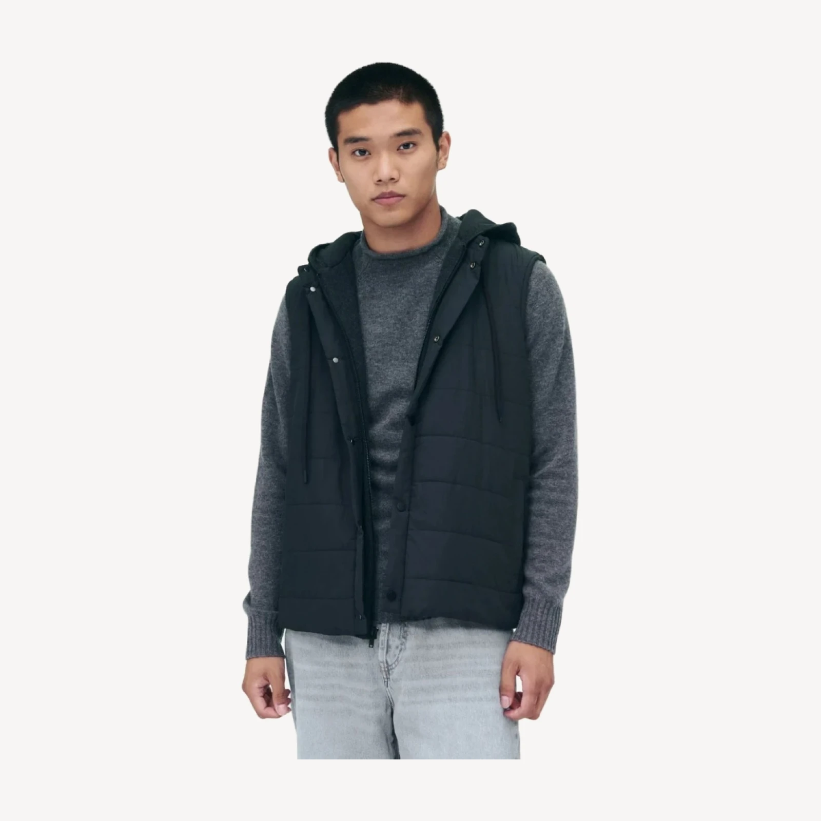 Mixed Media Puffer Vest