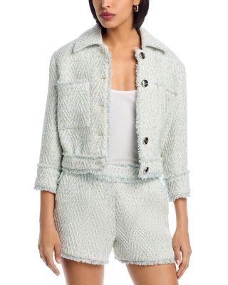 L'Agence Jia Crop Fringe Jacket