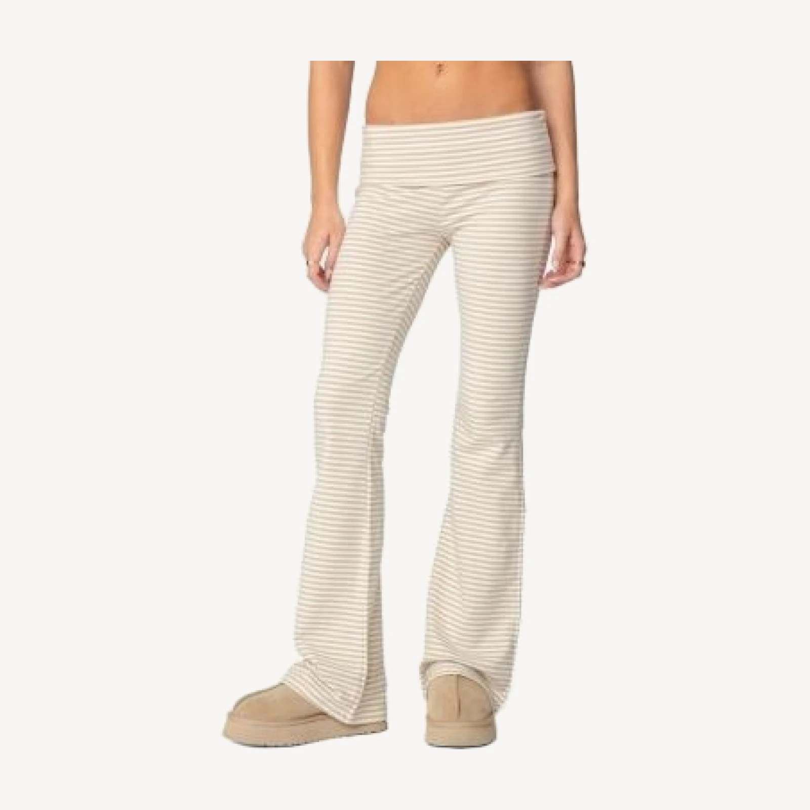 Edikted Kaeli Stripey Flared Leggings