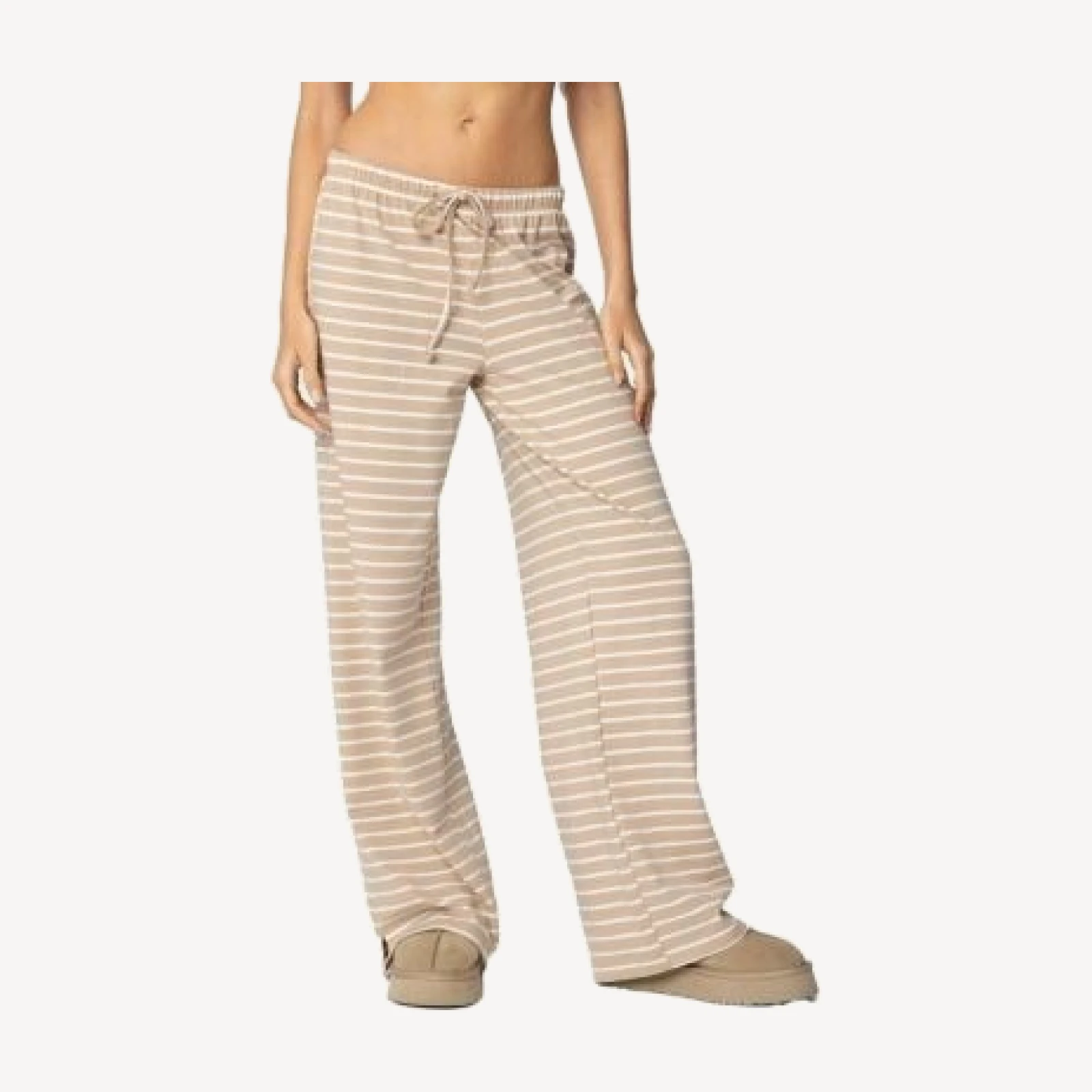 Edikted Jona Stripey Slit Pants