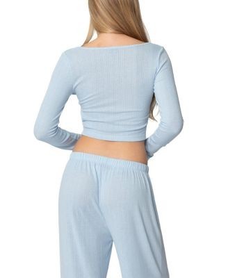 Edikted Ren Square Neck Pointelle Top