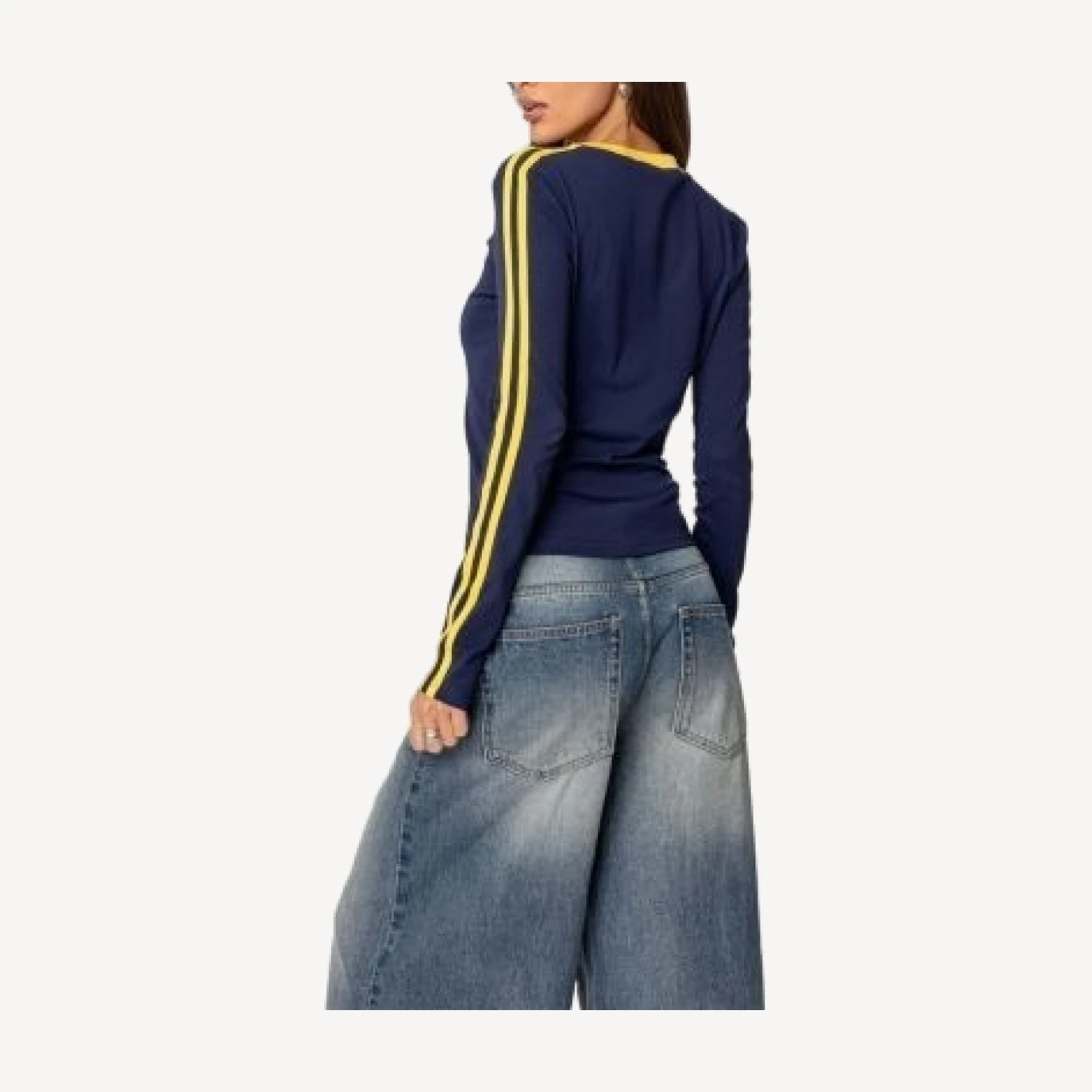 Edikted Brasil Embroidered Long Sleeve T Shirt