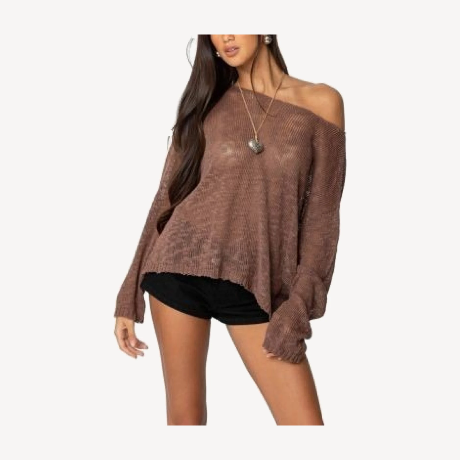 Edikted Bri Oversized Boat neck Sweater