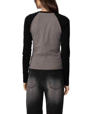 Edikted Tommi Raglan Long Sleeve T-Shirt