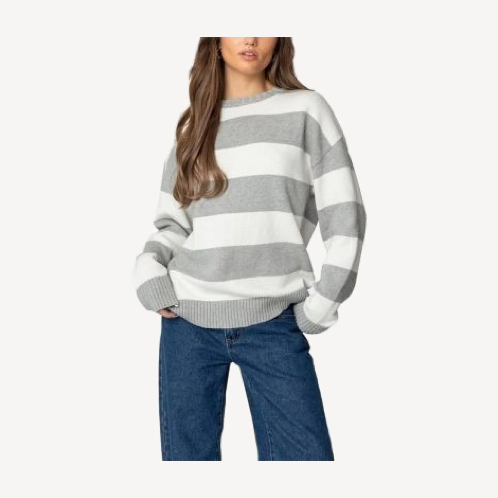 Edikted Richie Oversized Striped Sweater