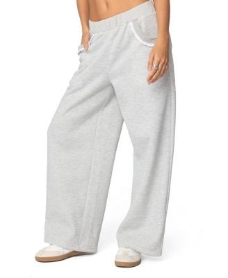 Edikted Ashtin Ruffle Trim Sweatpants