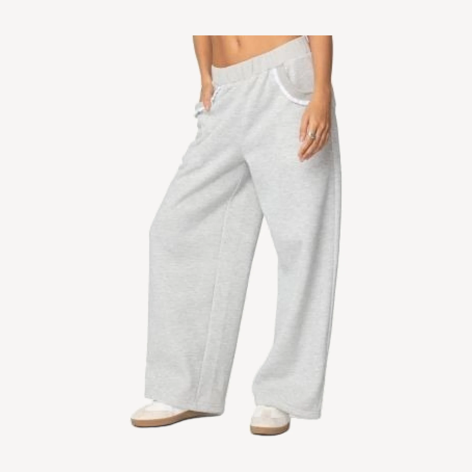 Edikted Ashtin Ruffle Trim Sweatpants