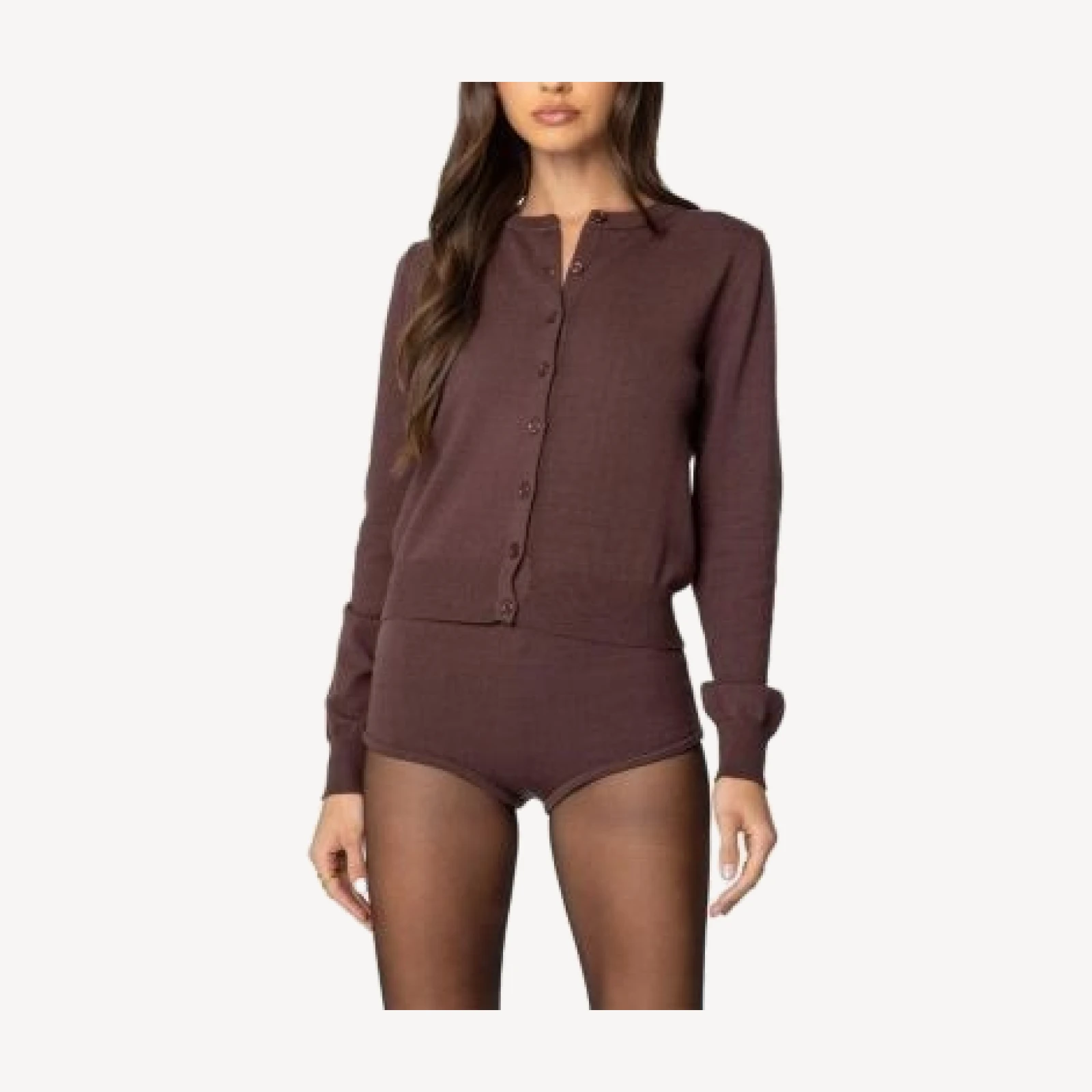 Edikted Ashlin Button Up Knit Cardigan
