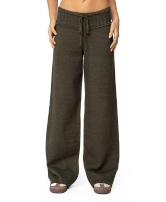 Edikted Russell Straight Leg Knit Pants