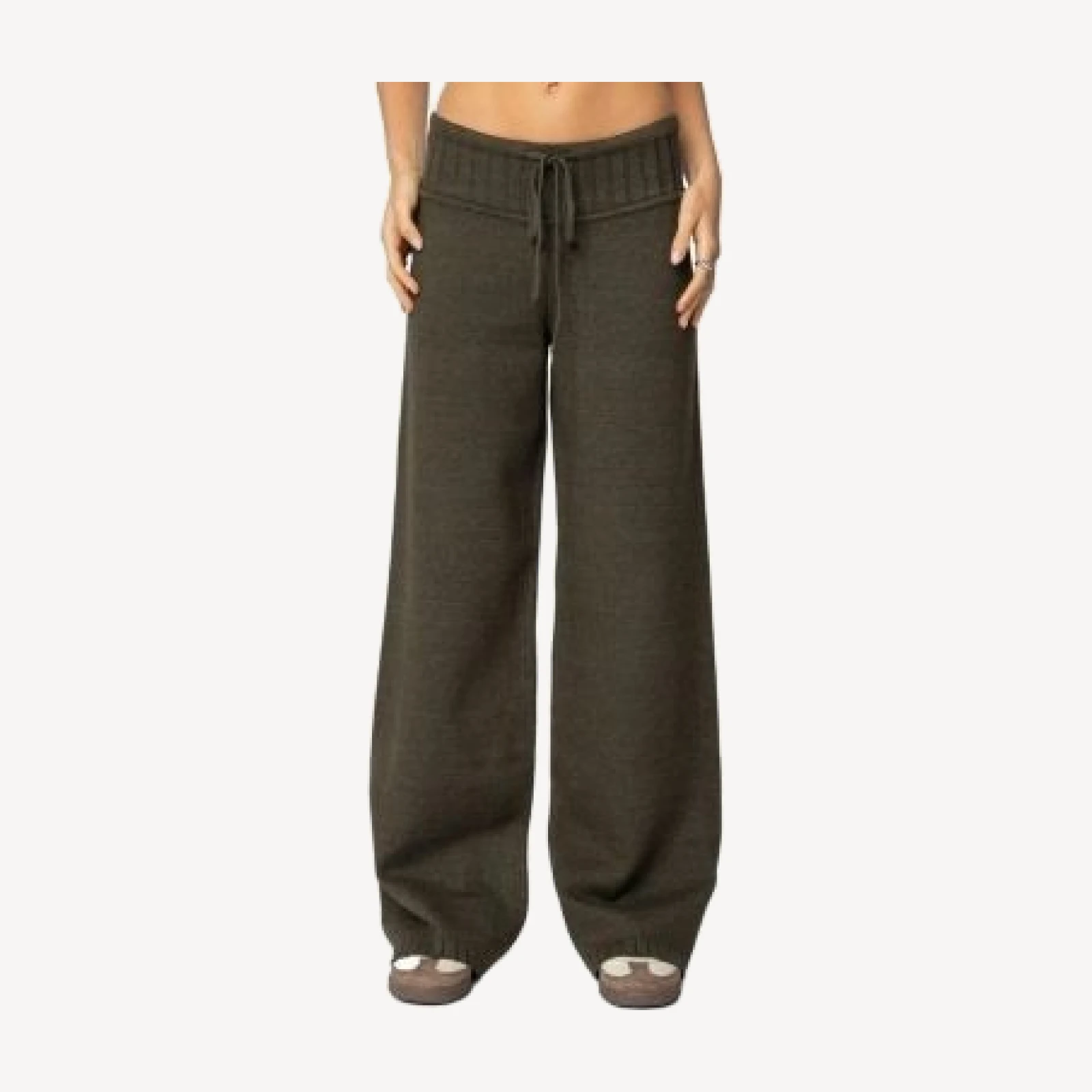 Edikted Russell Straight Leg Knit Pants