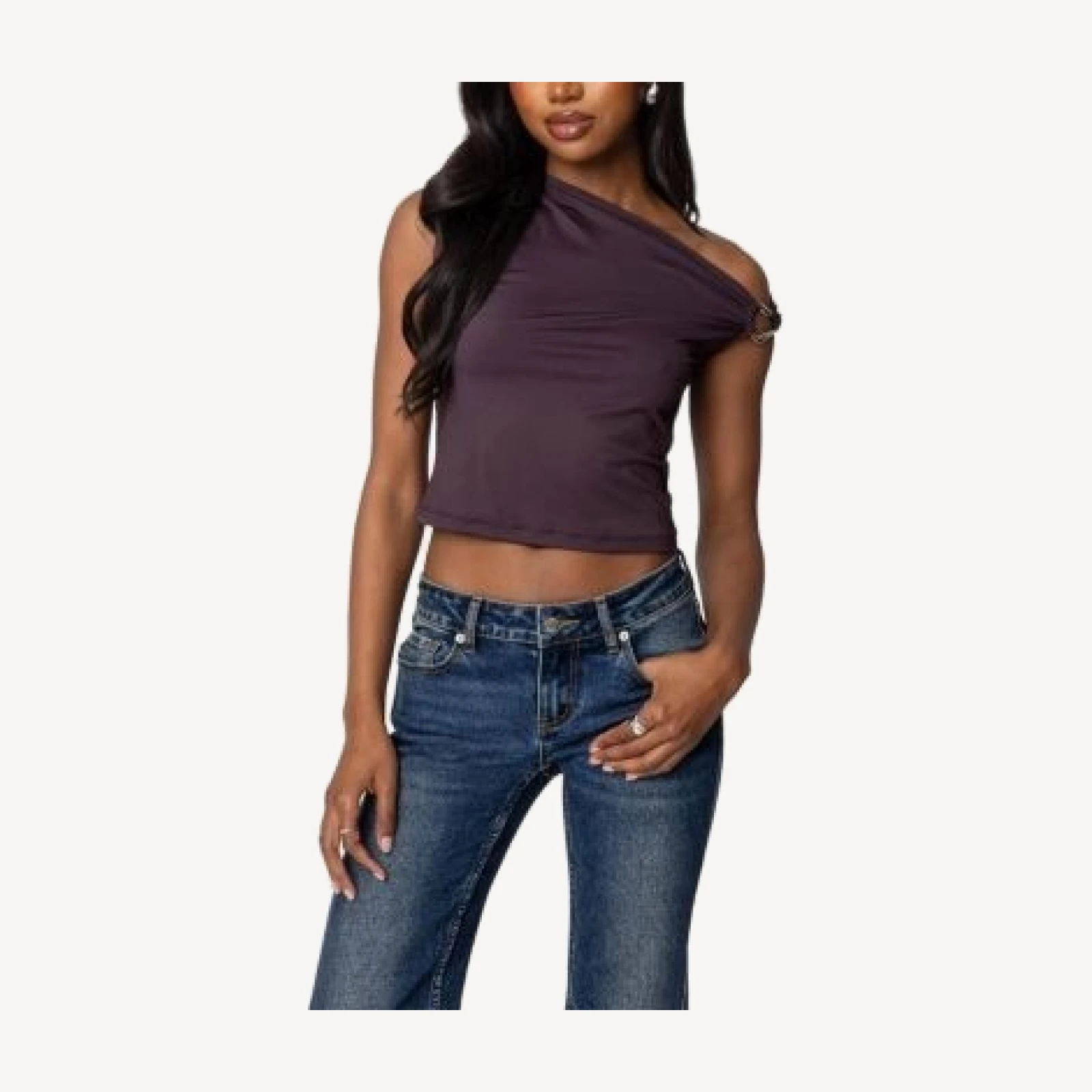 Edikted Abstract Metal Ring Asymmetric Top