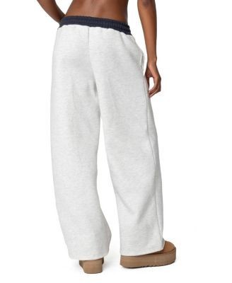 Edikted Contrast Embroidered Sweatpants