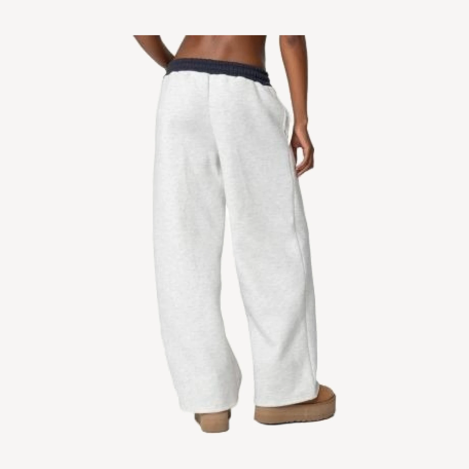 Edikted Contrast Embroidered Sweatpants