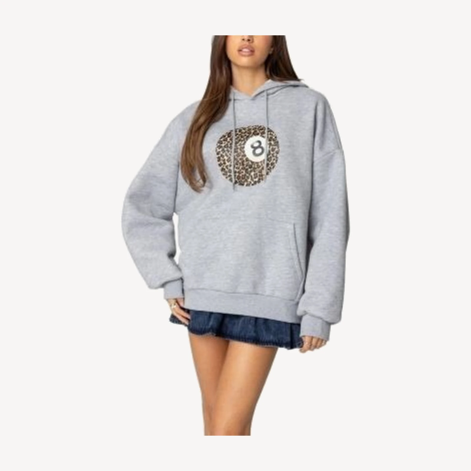 Edikted Leopard 8 Oversized Hoodie