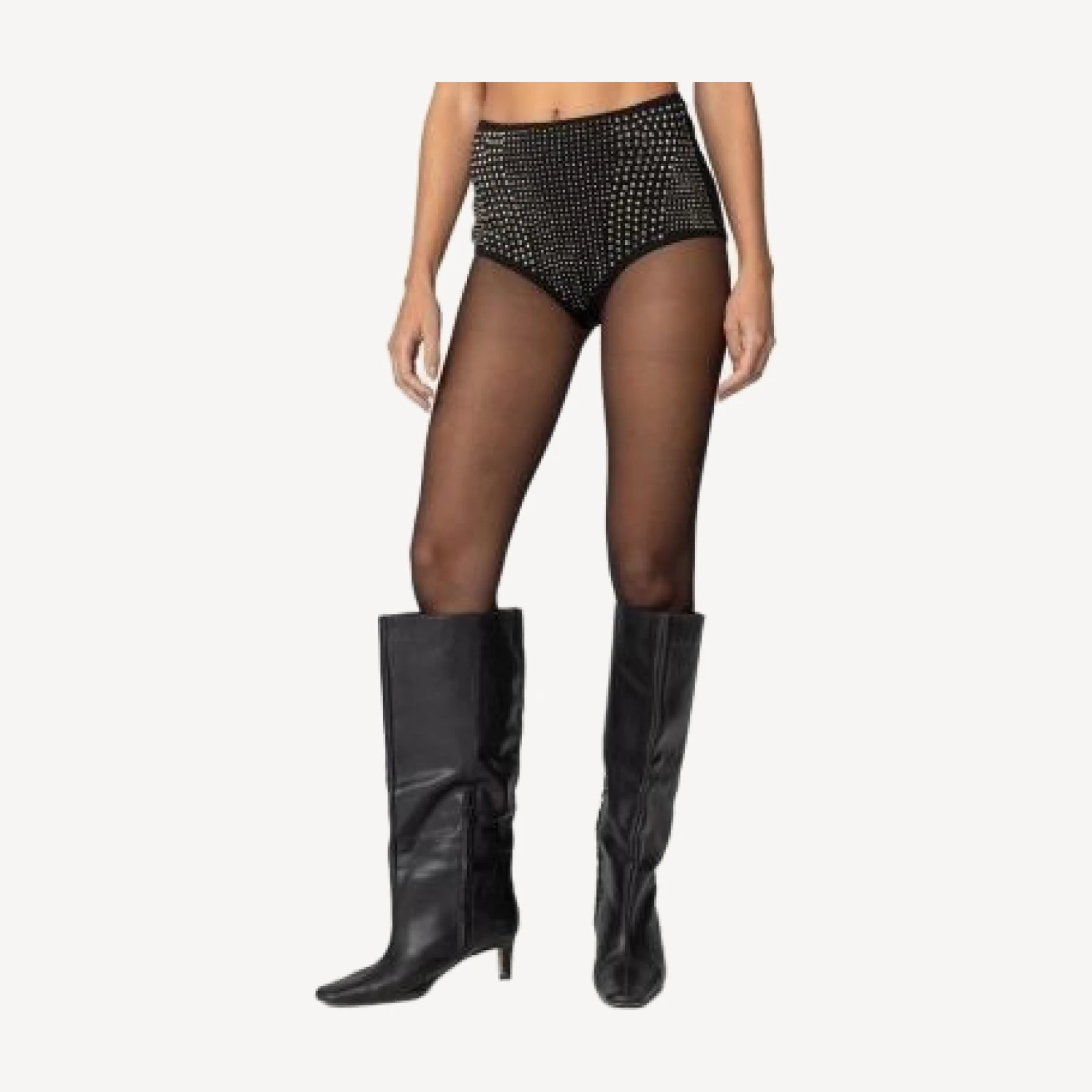 Edikted Rhinestone Micro Shorts