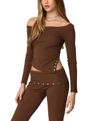 Edikted Aries Studded Asymmetric Top