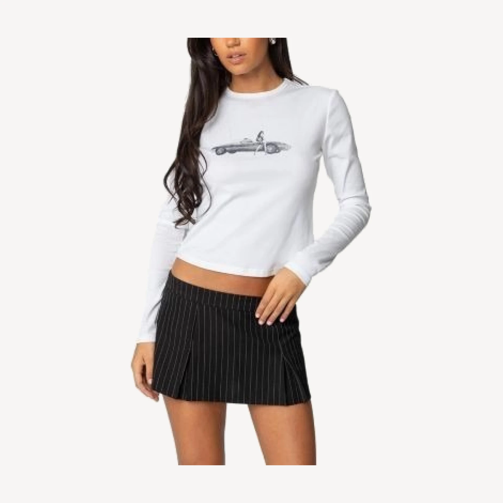 Edikted Retro Roadtrip Long Sleeve T Shirt