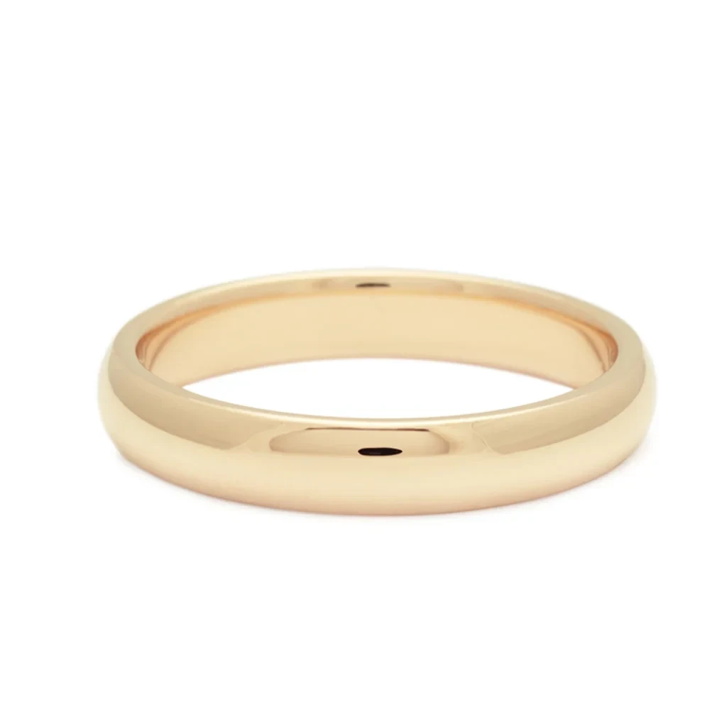Classic Half Round Band - 14k Gold or Platinum