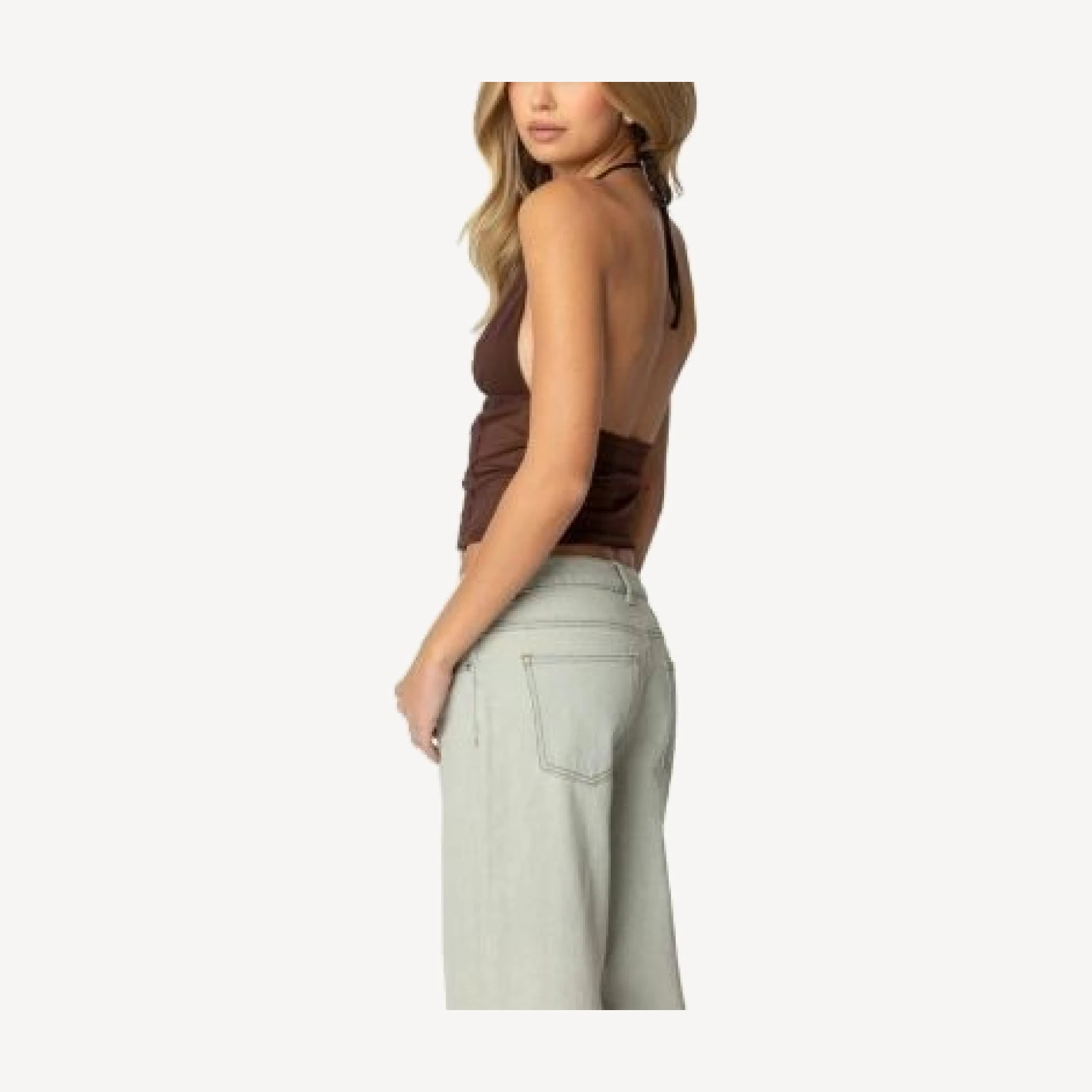 Edikted Lucie Lacey Mesh Halter Top