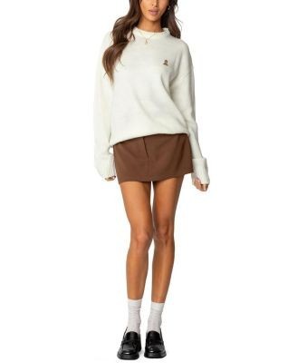 Edikted Puppy Love Embroidered Sweater
